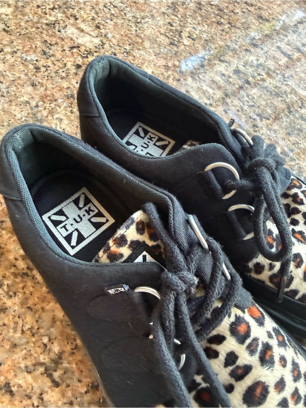 TUK Leopard Print Vegan Creeper Tennies - Picture 2 of 5